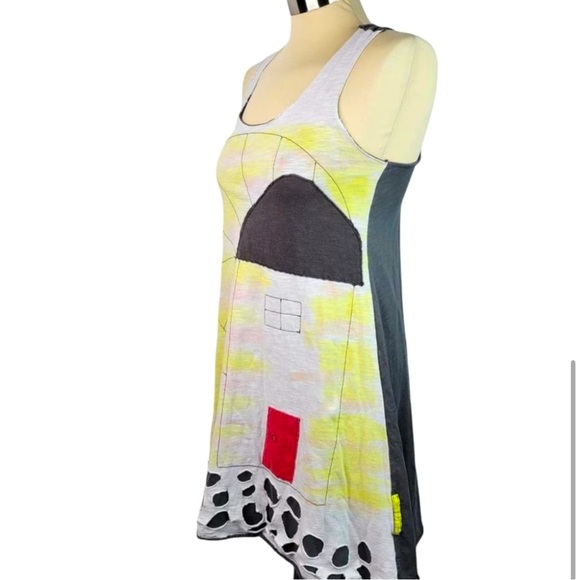 OOAK Size Small HEEL Athens Lab Tank Art Dress from Hellas Greece - Picture 10 of 10